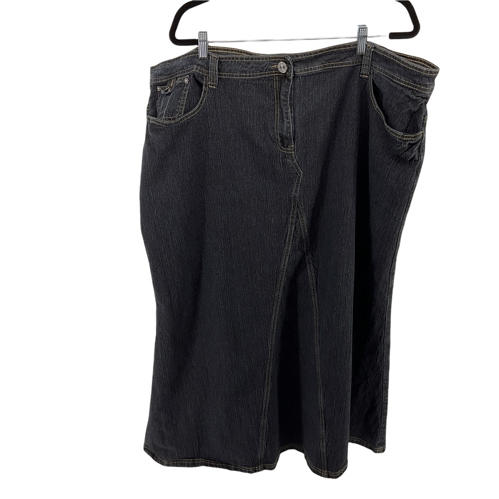 Scarlet Essential‎ Woman’s Modest Dark Denim Skirt Size 28 With Pockets
